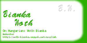 bianka woth business card